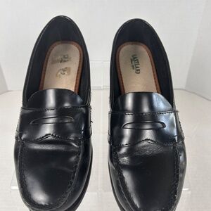 Eastland Classic II Womens Black Leather Penny Loafers Size 8W Slip On Preppy